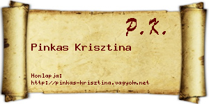 Pinkas Krisztina névjegykártya